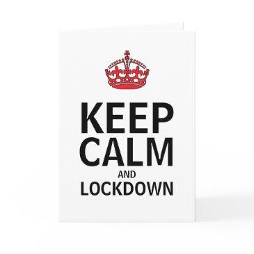 keep calm and lockdown greeting invitations
