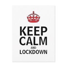 Small Keep Calm And Lockdown Postinvitations Front View