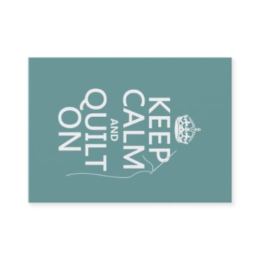 keep calm and quilt on - available in all colors business invitations