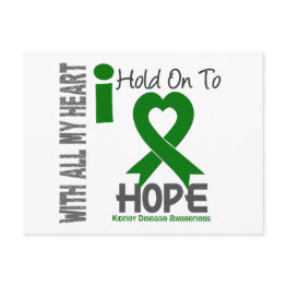 Small Kidney Disease I Hold On To Hope Postinvitations Front View