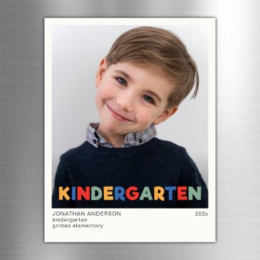 kindergarten school year photo keepsake magnet