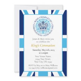 Small King Charles Iii Coronation Celebration Party Invitation Front View