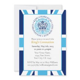 Small King Charles Iii Coronation Watch | Celebration Invitation Front View