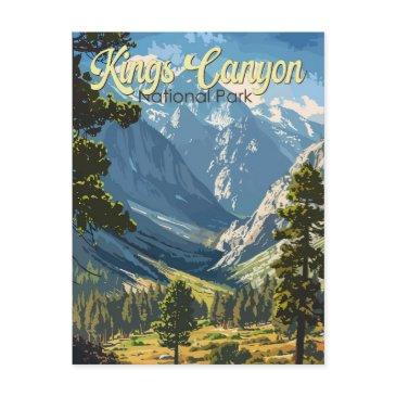 kings canyon national park illustration travel art postinvitations