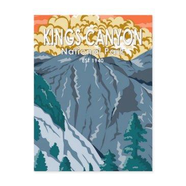 kings canyon national park sunset vintage postinvitations