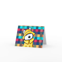 Small Kiniart Raincoat Westie Thank You Invitations Front View