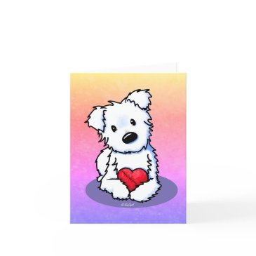 kiniart westie mended heart sympathy invitations