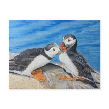 kissing puffins postinvitations