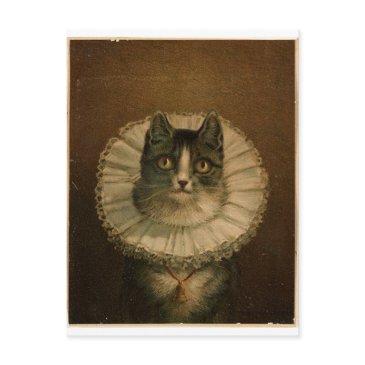 kitten in an elizabethan ruff postinvitations