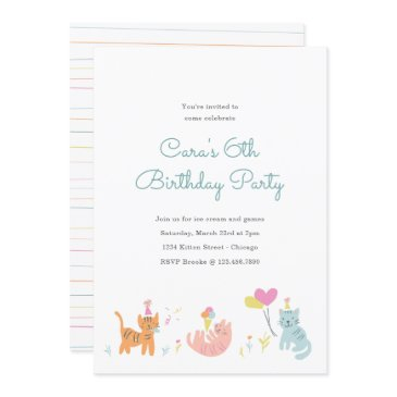 kitten party birthday invite