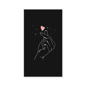 kpop drama korean finger heart saranghae business invitations