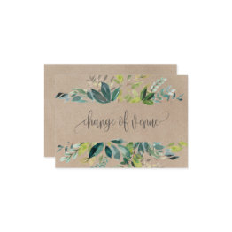 Small Kraft Foliage Change Of Venue Details Invitations Front View