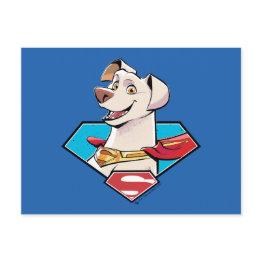 Small Krypto S-shield Graphic Postinvitations Front View