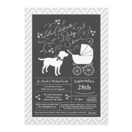 Small Labrador Baby Shower Gender Neutral Lab Invitation Front View