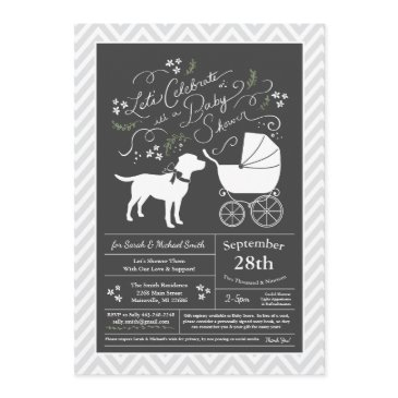labrador baby shower gender neutral lab invitation