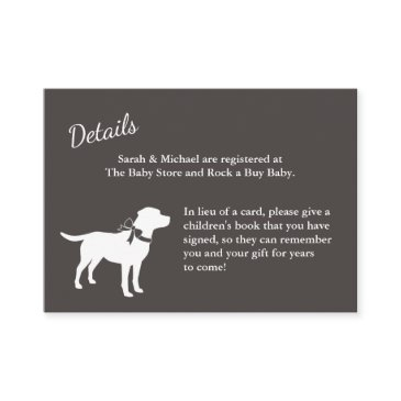 labrador dog baby shower lab grey gender neutral enclosure invitations