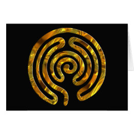 Small Labyrinth Gold | Black Front View