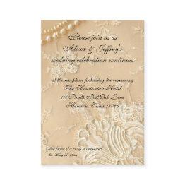 Small Lace And Pearls Wedding Reception Enclosure Front View