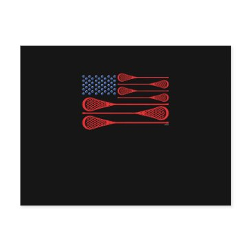 lacrosse flag holiday postinvitations