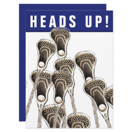 Small Lacrosse Invitation Front View