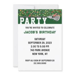 Small Lacrosse Party Invitation Front View