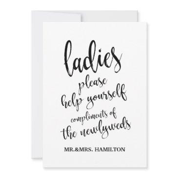 ladies bathroom basket affordable sign