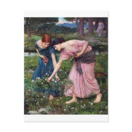 Small Ladies Picking Roses, John William Waterhouse Postinvitations Front View