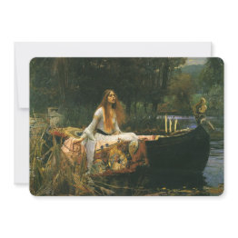 Small Lady Of Shalott On Boat By John William Waterhouse Front View