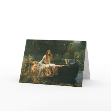 lady of shalott on boat by john william waterhouse invitations