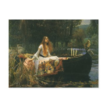 lady of shalott on boat by john william waterhouse postinvitations
