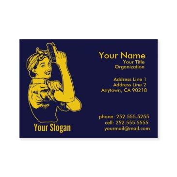 lady shooter business invitations