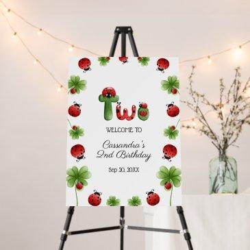 ladybug alphabet letter kids 2nd birthday welcome foam board