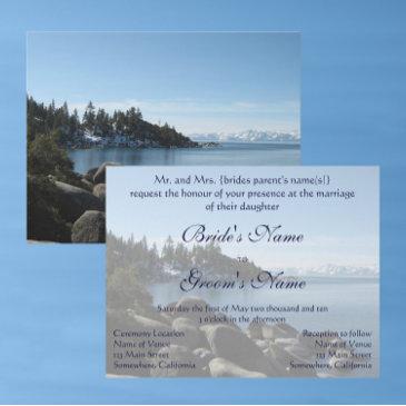 lake tahoe wedding invitation