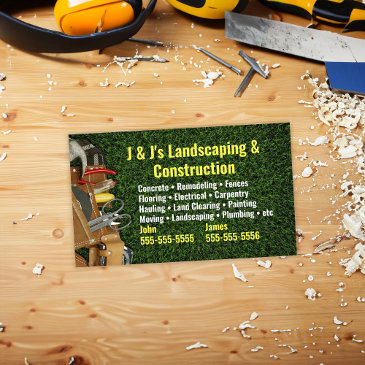 landscape and construction business invitations