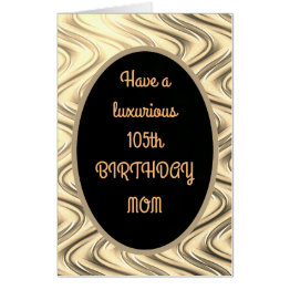 Small Large Luxury Gold 105th Birthday Mom Invitations Front View
