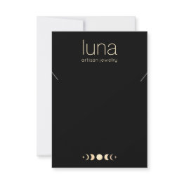 Small Large Moon Phase Necklace Display Holder Invitation Front View