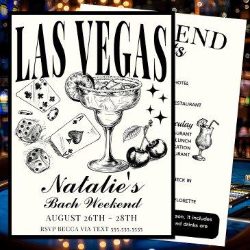 las vegas bachelorette party customized itinerary invitation