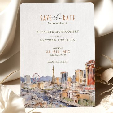 las vegas sin city wedding save the date invitations