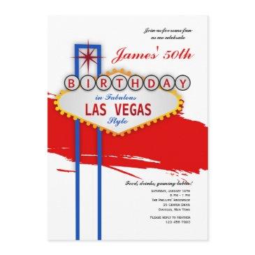 las vegas style birthday invitation