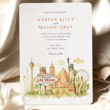las vegas wedding invitation