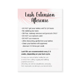 Small Lash Extension Aftercare Instructions Appointment Front View