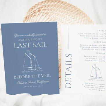 last sail before the veil bachelorette weekend invitation
