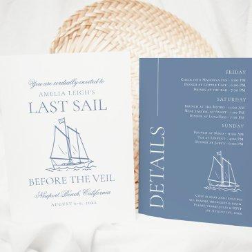 last sail before the veil bachelorette weekend invitation