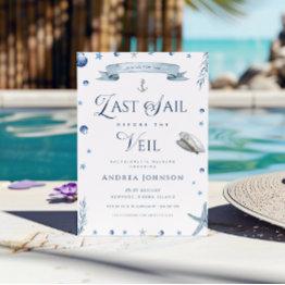 Small Last Sail Before The Veil Nautical Bachelorette Invitation Front View