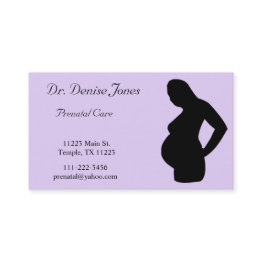 Small Lavendar & Black Doctor Business Invitations Front View