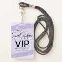lavender brush glitter sweet 16 invitation vip badge