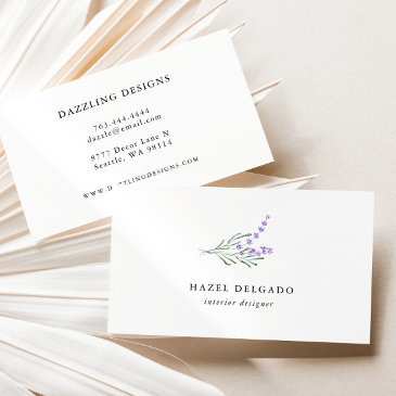 lavender watercolor floral business invitations