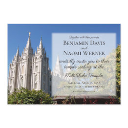Small Lds Salt Lake Temple Wedding Invitations Front View