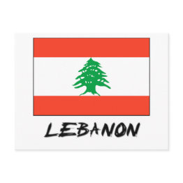 Small Lebanon Flag Postinvitations Front View