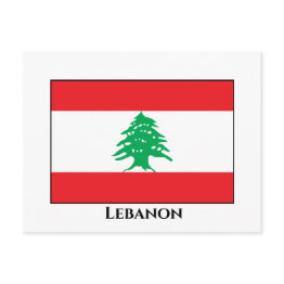 Small Lebanon (lebanese) Flag Postinvitations Front View